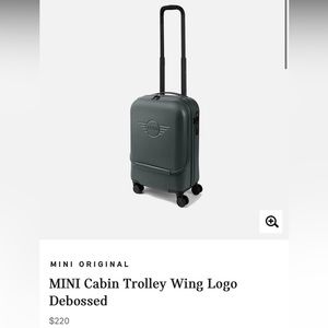 Mini cooper cabin trolley wing logo debossed